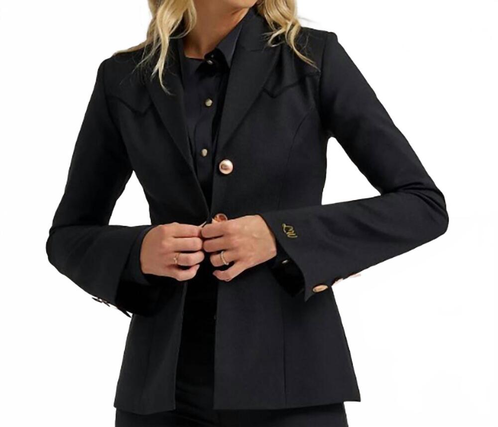 NEW WRANGLER lainey wilson wrancher slim fit blazer in black